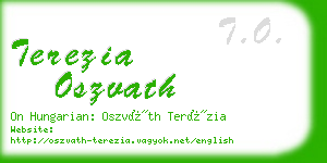 terezia oszvath business card